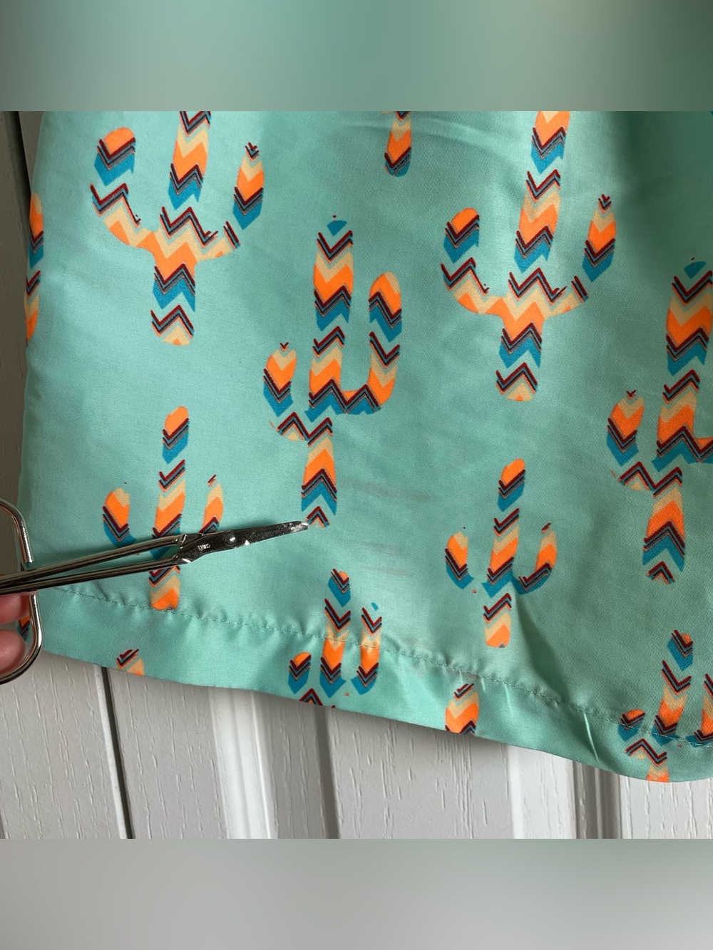 Chubbies Swim Trunks Shorts Mens XL Mint Green Cactus Print USA Drawstring Pool - Picture 8 of 15